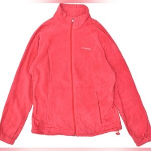 Columbia Women's Neon Pink Fleece Full Zip Jacket Size XL New MSRP $65
